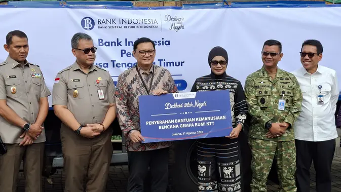 Bank Indonesia (BI) mengirim bantuan logistik bagi korban bencana gempa di Nusa Tenggara Timur (NTT).