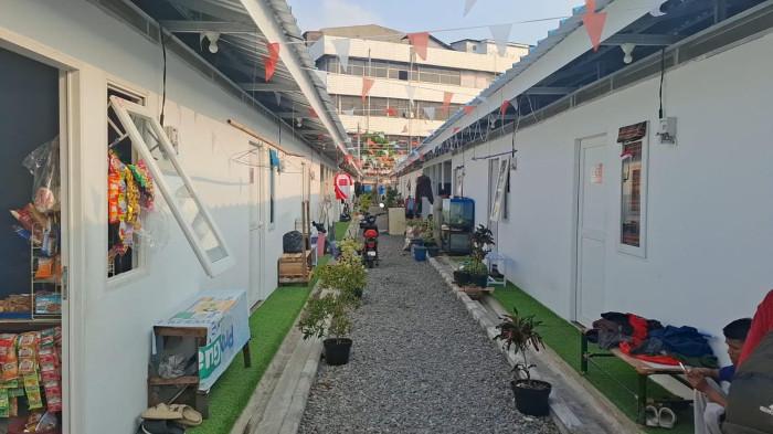 HUNIAN SENEN - Kondisi Hunian Senen yang dibangun Presiden Prabowo Subianto untuk warga bantaran rel Senen, Jakarta Pusat. TRIBUNJAKARTA.COM/ELGA PUTRA