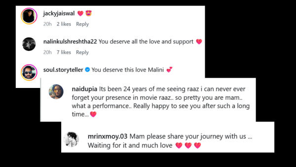 Fan reactions to Malini Sharma's video