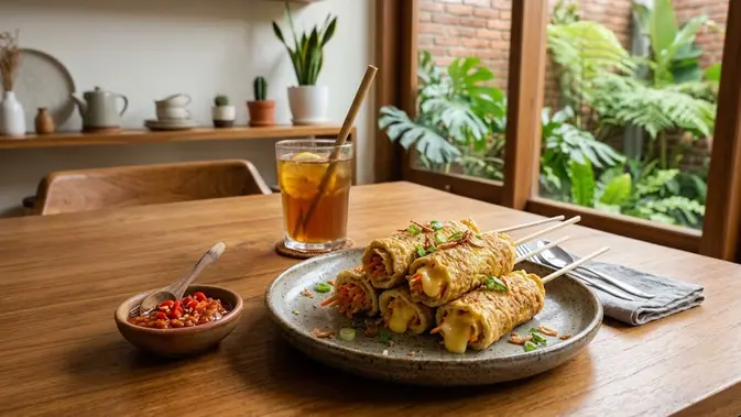 Resep Telur Gulung Isi Wortel dan Keju. (AI Generated)