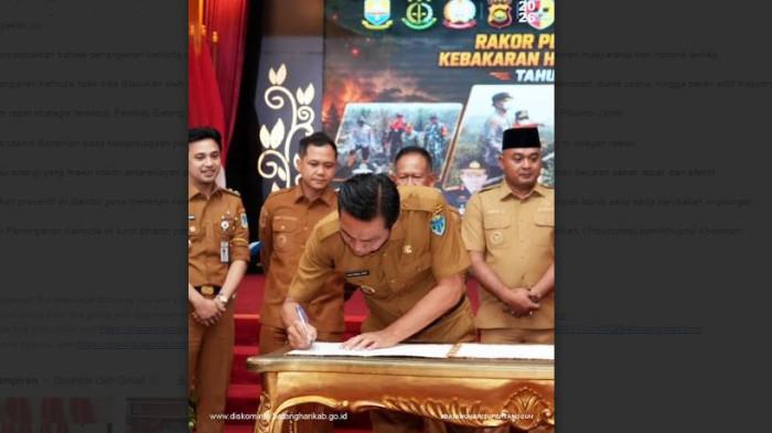 Bupati Batang Hari Muhammad Fadhil Arief menghadiri Rapat Koordinasi (Rakor) Penanganan Karhutla Provinsi Jambi Tahun 2026 bersama Gubernur Jambi dan unsur Forkopimda di Jambi, awal pekan ini.