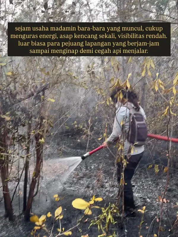 Aksi Sherina Munaf Padamkan Karhutla (credit: instagram.com/sherinamunaf)