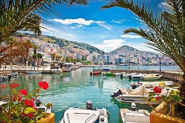 Saranda's port at ionian sea. Albania. Saranda's port at ionian sea. Albania.