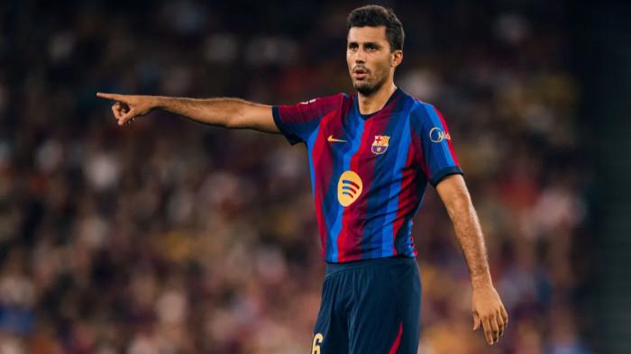 RODRI - Debut pemain anyar Barcelona, Rodri, yang memainkan posisi gelandang lini tengah dalam laga Barcelona vs Athletic Bilbao di Camp Nou, Barcelona, pada 28 Agustus 2026 dini hari WIB. (Barcelona).