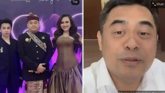 KONTES TRANSGENDER - (Kiri) Anggota DPD RI perwakilan Bali, Shri I Gusti Ngurah Arya Wedakarna Mahendradatta Wedasteraputra Suyasa, saat menghadiri ajang Miss Equality World 2026 di Thailand dan (Kanan) Klarifikasi dari Arya Wedakarna, ia menegaskan kehadirannya bukan sebagai pejabat negara. 