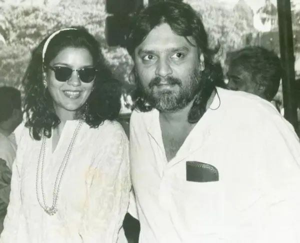 Zeenat Aman with Mazhar Khan