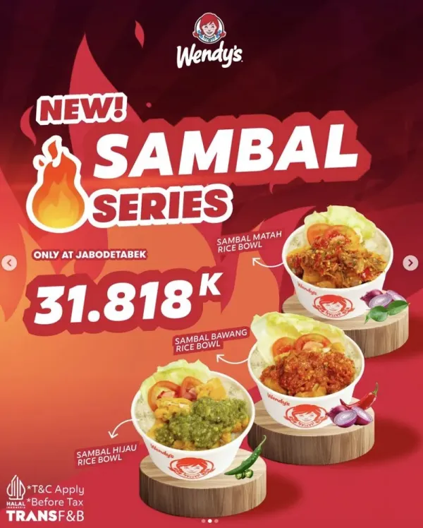 Chicken rice bowl sambal series Wendy's