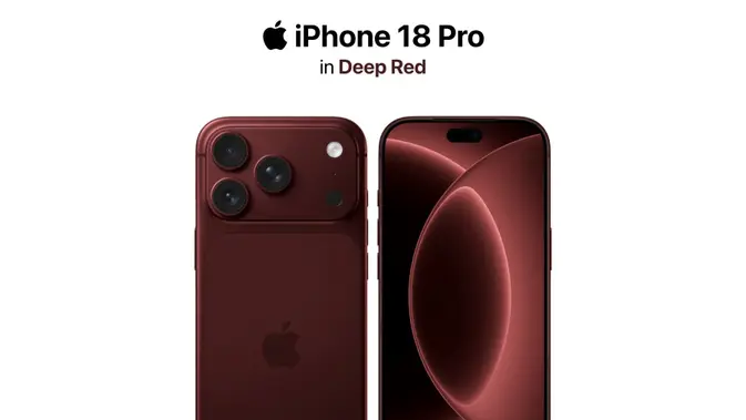 iPhone 18 Pro varian Deep Red. Credit: Digital Chat Station