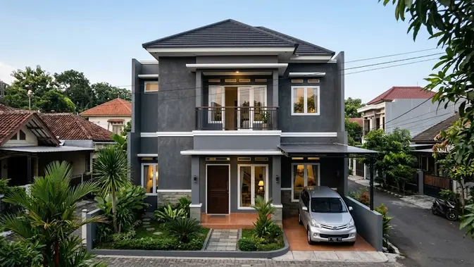 Warna Cat Rumah 2 Lantai yang Terlihat Elegan/AI Generated