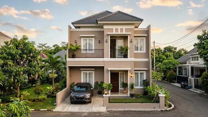 Warna Cat Rumah 2 Lantai yang Terlihat Elegan/AI Generated