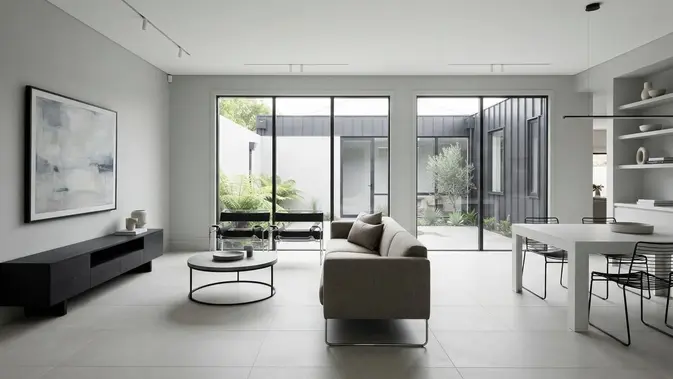 Abu-Abu Terang (Soft Grey) untuk Sentuhan Minimalis. Foto: AI Generated