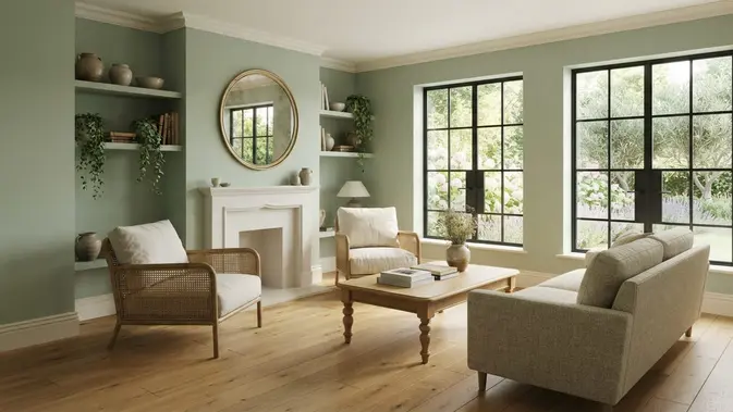 Sage Green atau Hijau Zaitun yang Natural. Foto: AI Generated