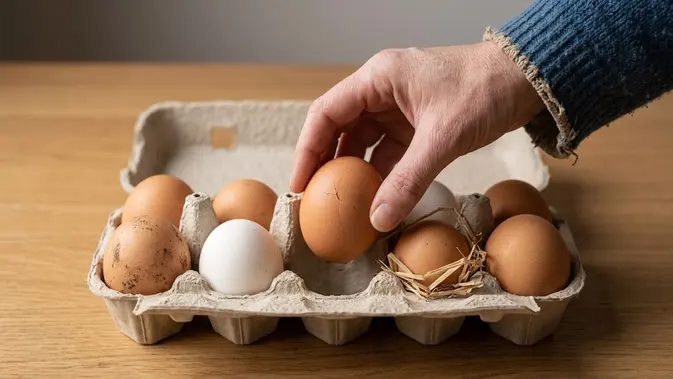 Telur retak (AI Generated)