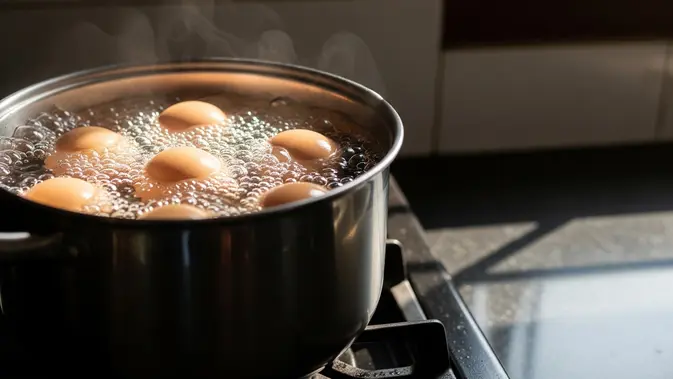 Resep Telur Rebus Bumbu Kecap Pedas dan Wijen (AI generated)