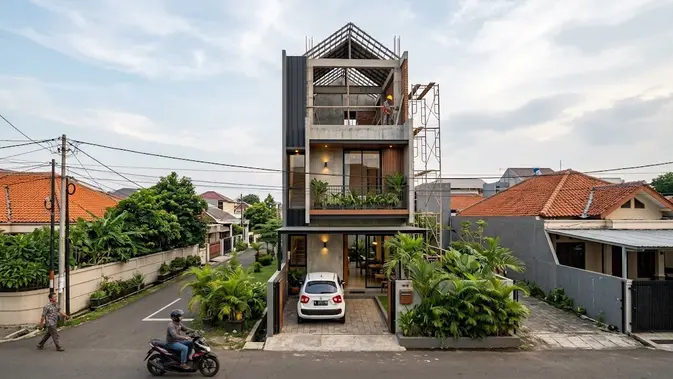 Desain Rumah Inovatif untuk Kavling Kecil dan Memanjang/AI Generated Desain Rumah Inovatif untuk Kavling Kecil dan Memanjang/AI Generated