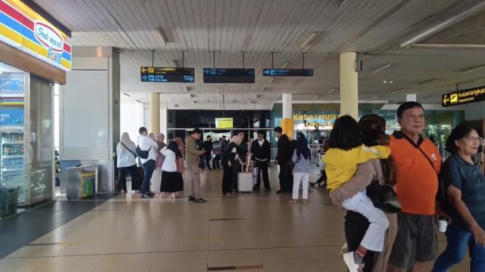 PENERBANGAN DIBATALKAN- Erupsi Anak Gunung Krakatau menyebabkan sejumlah penerbangan Jambi-Jakarta dibatalkan pada Minggu (6/9/2026) di Bandara Sultan Thaha Jambi.