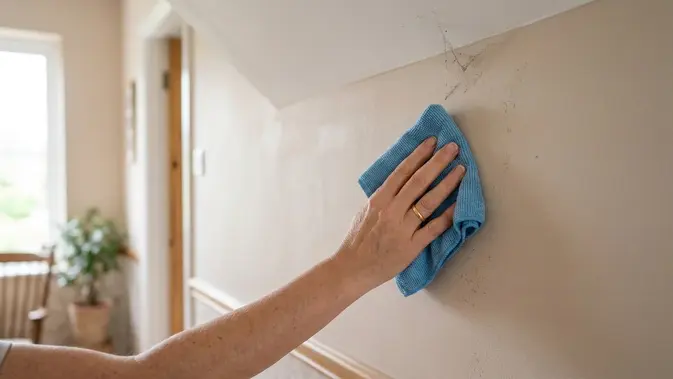 Membersihkan Dinding Rumah Cara Membersihkan Dinding Rumah agar Bersih Tahan Lama (AI Generated)