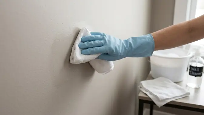 Membersihkan Dinding Rumah Cara Membersihkan Dinding Rumah agar Bersih Tahan Lama (AI Generated)