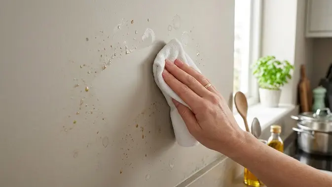 Membersihkan Dinding Rumah Cara Membersihkan Dinding Rumah agar Bersih Tahan Lama (AI Generated)