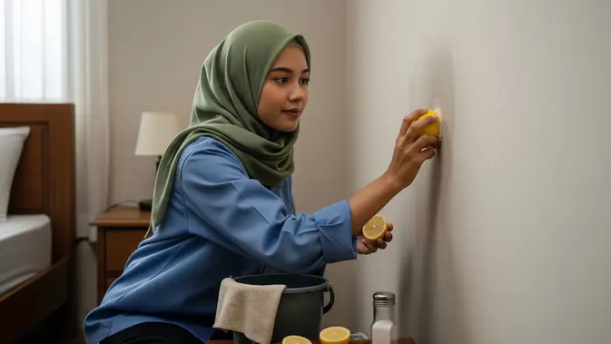 Membersihkan Dinding Rumah dari Noda Tangan Tamu Cara Membersihkan Dinding Rumah dari Noda Tangan Tamu (AI Generated)