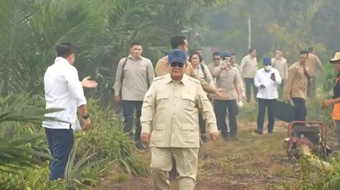 KUNJUNGAN - Foto Presiden RI Prabowo Subianto meninjau lokasi kebakaran hutan dan lahan (karhutla) di Provinsi Kalimantan Barat (Kalbar), Sabtu (22/8/2026). Simak daftar kegiatannya.