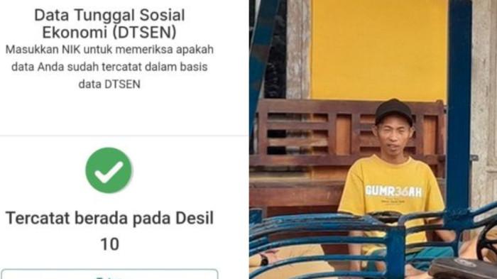 DESIL - Timbul (49), warga Nglatiyan I, Kalurahan Ngentakrejo, Kapanewon Lendah, Kabupaten Kulon Progo, Daerah Istimewa Yogyakarta (DIY). Timbul, sempat viral karena data kesejahteraannya berubah dari desil 1 ke 9, kini dikabarkan turun ke desil 3.
