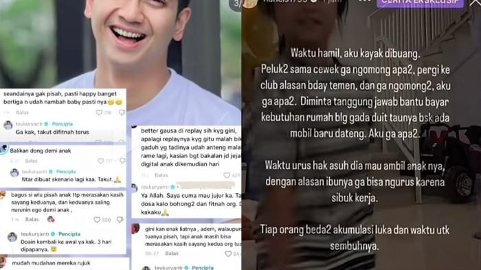 KONFLIK MEMANAS - Teuku Ryan berbalas komentar dengan warganet dan mengaku takut difitnah atau dibuatkan skenario, yang langsung direspons Ria Ricis lewat cerita eksklusif Instagram.