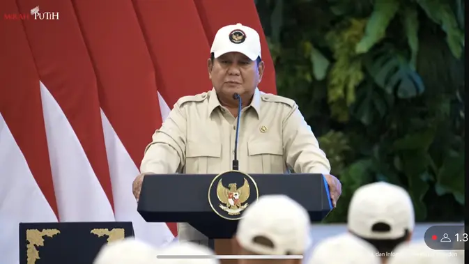 Presiden Republik Indonesia Prabowo Subianto memberangkatkan kontingen Indonesia menuju SEA Games ke-33 di Thailand (YouTube Sekretariat Presiden) Presiden Republik Indonesia Prabowo Subianto. (YouTube Sekretariat Presiden)