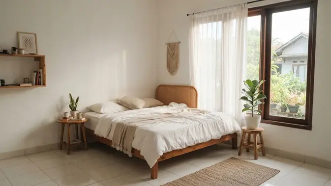 Trik Menata Jendela Kamar Tidur Agar Terasa Lebih Luas (AI Generated)