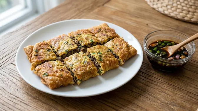Cara Membuat Martabak Jantung Pisang. (AI Generated)