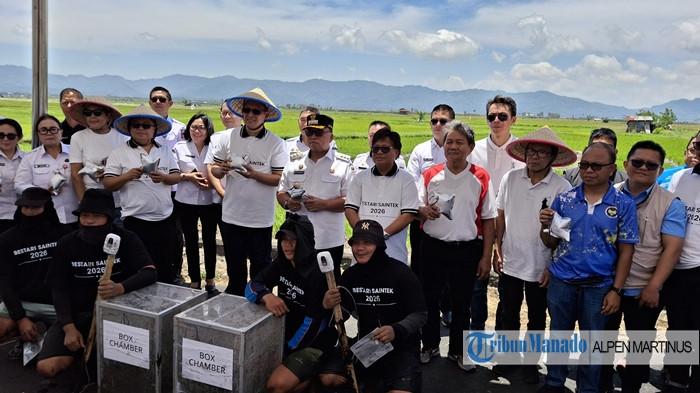 penelitian teknologi intermittent irrigation dan pengambilan sampel gas metana di persawahan Koya 3