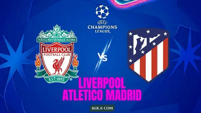 Ilustrasi Liverpool Vs Atletico Madrid, Liga Champions. (Bola.com/AI)