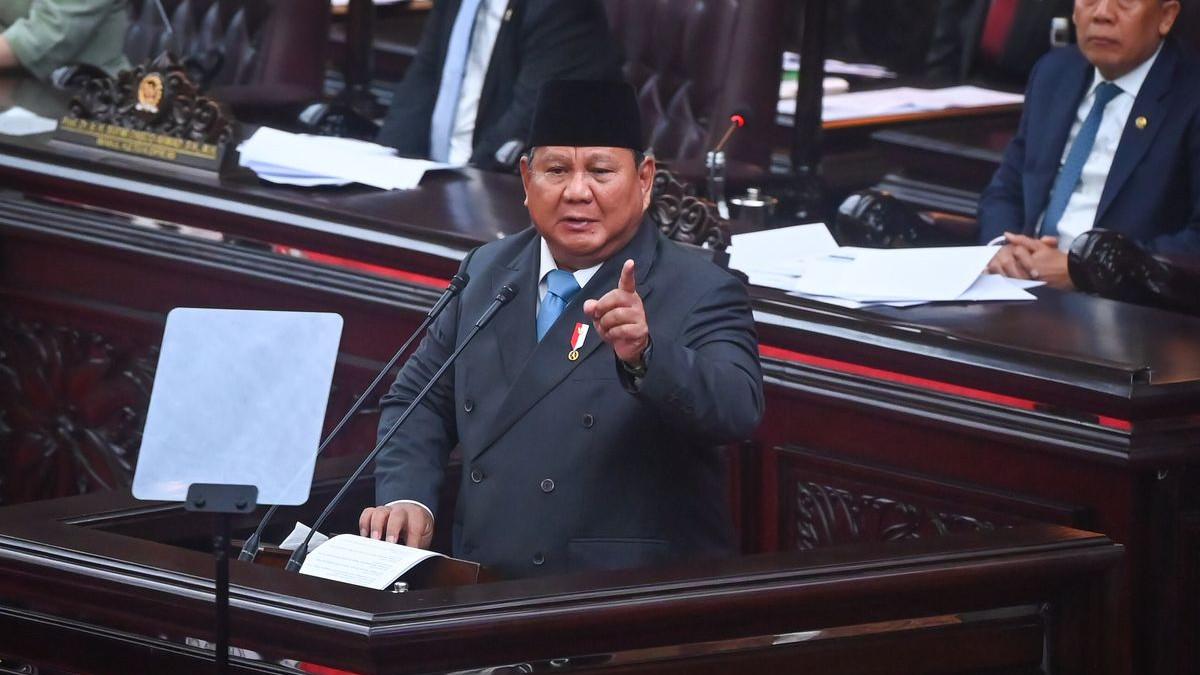 PIDATO PRABOWO SUBIANTO - Presiden Prabowo Subianto menyampaikan pidato dalam Rapat Paripurna ke-19 DPR RI Masa Persidangan V Tahun Sidang 2025-2026 di kompleks Parlemen, Jakarta, Rabu (20/5/2026) Pemerintah Bentuk BUMN Baru PT Danantara Sumber Daya Indonesia, Apa Alasannya?