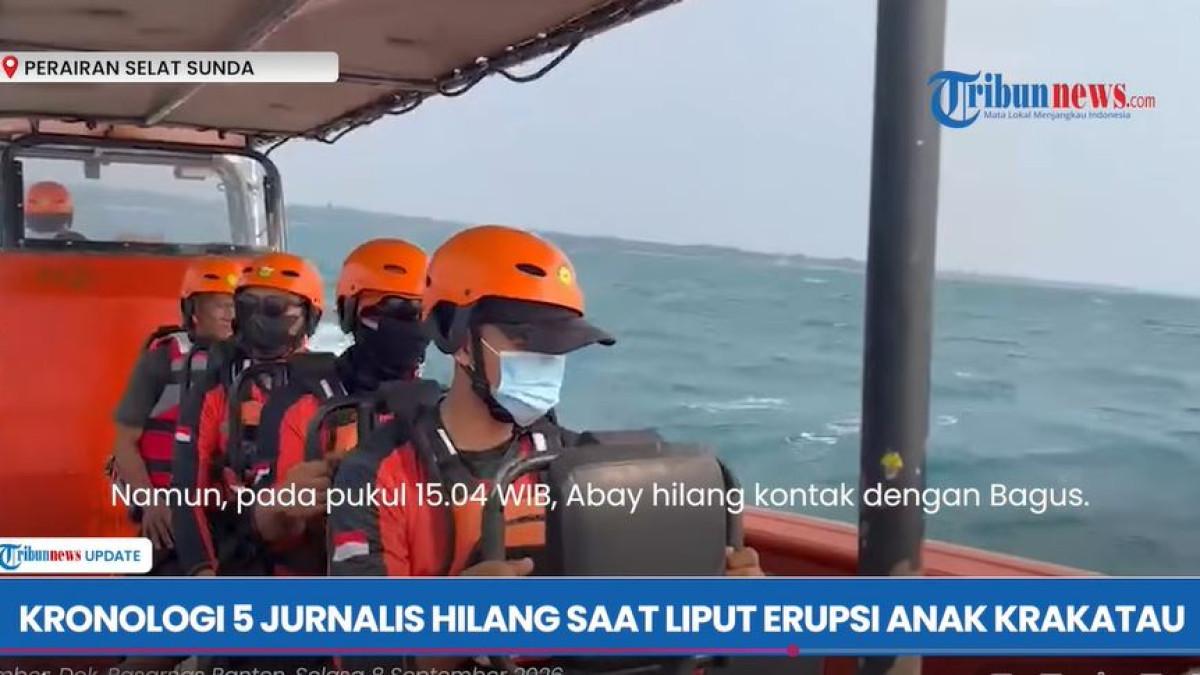 JURNALIS HILANG KONTAK - Lima jurnalis dilaporkan hilang kontak saat melakukan perjalanan untuk meliput aktivitas erupsi Gunung Anak Krakatau (GAK) di perairan Selat Sunda, Kabupaten Pandeglang, Banten.