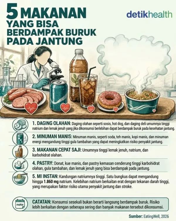makanan yang bisa berdampak buruk pada jantung