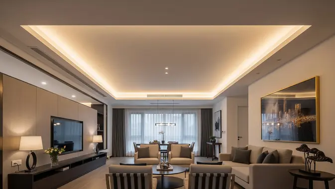 Cara Memasang Lampu LED Strip di Plafon agar Rapi (Foto: AI Generated)