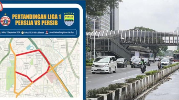 Pertandingan Persija Jakarta kontra Persib Bandung yang berlangsung sore ini berpotensi berdampak pada arus lalu lintas di sekitar GBK.
