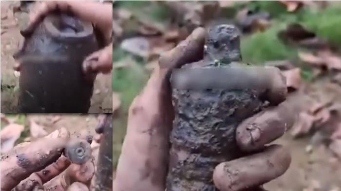 PENEMUAN GRANAT - Pengalaman menyelam di Sungai Batanghari berubah menjadi aksi penemuan benda bersejarah sekaligus berbahaya bagi sejumlah warga di Kabupaten Batang Hari, Provinsi Jambi. 