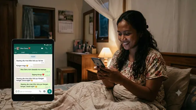 Kata-kata Ucapan Selamat Tidur Buat Pacar Singkat (image generated by AI)