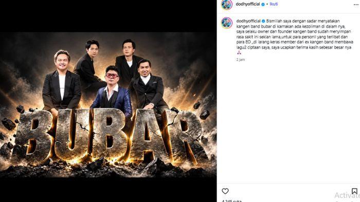 UMUMKAN BUBAR - Dodhy Umumkan Kangen Band Bubar, Singgung Soal Sakit Hati, Eks Member Dilarang Bawa Lagu Ciptaannya
