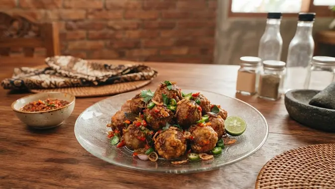 Resep Cireng Bakso Pedas (AI generated)