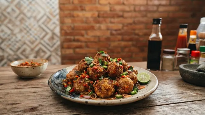 Resep Cireng Bakso Pedas (AI generated)