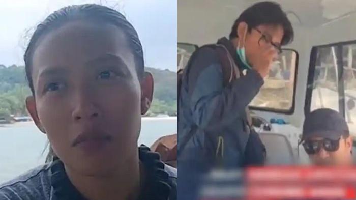 JURNALIS HILANG KONTAK -- Evi, istri pemandu wisata rombongan jurnalis yang hilang kontak di Selat Sunda, saat diwawancarai dalam tayangan youtube Saksi Kata Tribun Banten, Kamis (10/9/2026).