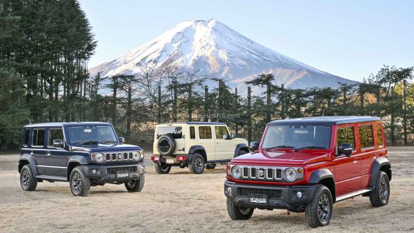 India-made Jimny at the Mount Fuji