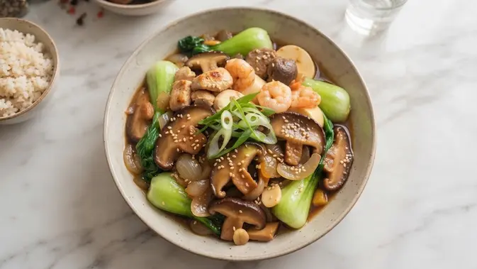 Resep Tumis Jamur Shitake Gurih yang Kaya Umami dan Versi Berprotein/AI Generated